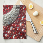 Keuken handdoek met Turkse kleuren Design (Quarter Fold)