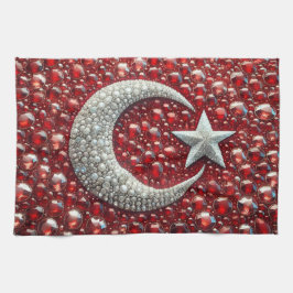 Keuken handdoek met Turkse kleuren Design