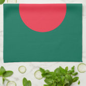 Keuken handdoek met vlag van Bangladesh (Gevouwen)