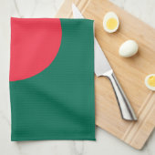 Keuken handdoek met vlag van Bangladesh (Quarter Fold)