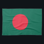 Keuken handdoek met vlag van Bangladesh<br><div class="desc">Voeg een vleugje Bangladesh pride toe aan uw keuken met onze exclusieve keukenhanddoek met de vlag van Bangladesh! Deze keukenhanddoek is gemaakt met nauwgezette aandacht voor detail en is meer dan alleen een praktisch item; het is een viering van het erfgoed en de nationale trots van Bangladesh. Het levendige ontwerp...</div>