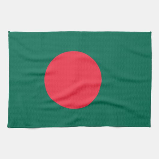 Keuken handdoek met vlag van Bangladesh (Horizontaal)