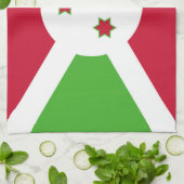 Keuken handdoek met Vlag van Burundi (Gevouwen)