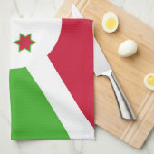 Keuken handdoek met Vlag van Burundi (Quarter Fold)