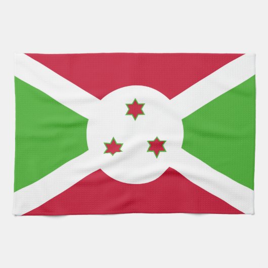 Keuken handdoek met Vlag van Burundi (Horizontaal)