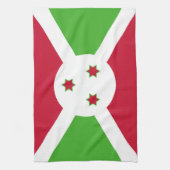 Keuken handdoek met Vlag van Burundi (Verticaal)