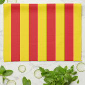 Keuken handdoek met vlag van Catalonië (Gevouwen)