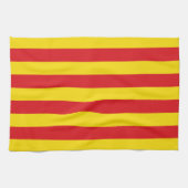 Keuken handdoek met vlag van Catalonië (Horizontaal)