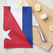 Keuken handdoek met vlag van Cuba (Quarter Fold)