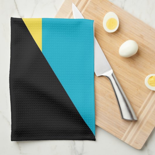 Keuken handdoek met vlag van de Bahama's (Quarter Fold)