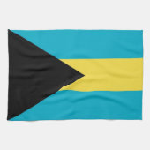 Keuken handdoek met vlag van de Bahama's (Horizontaal)
