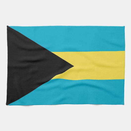Keuken handdoek met vlag van de Bahama's (Horizontaal)