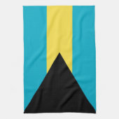 Keuken handdoek met vlag van de Bahama's (Verticaal)