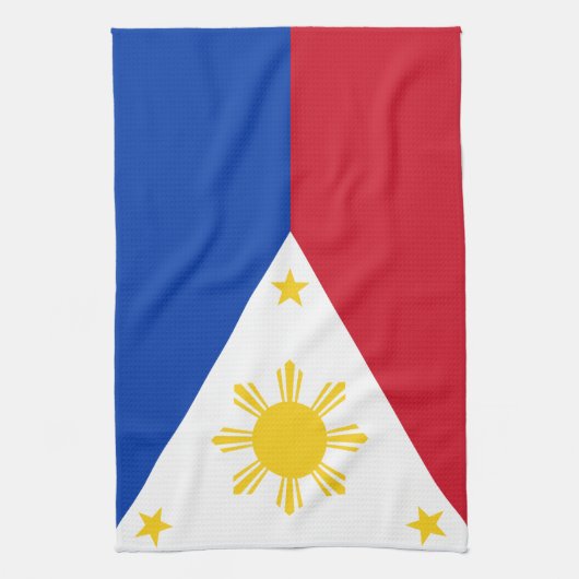 Keuken handdoek met vlag van de Filipijnen (Verticaal)