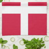 Keuken handdoek met vlag van Denemarken (Gevouwen)