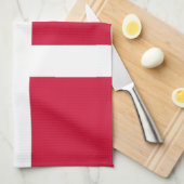Keuken handdoek met vlag van Denemarken (Quarter Fold)