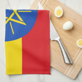 Keuken handdoek met vlag van Ethiopië (Quarter Fold)