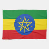 Keuken handdoek met vlag van Ethiopië (Horizontaal)