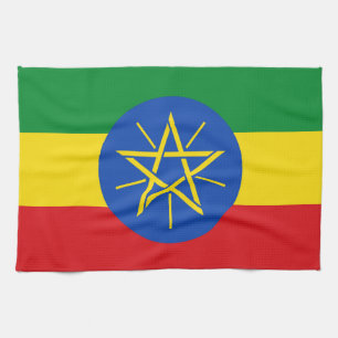 Keuken handdoek met vlag van Ethiopië