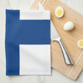 Keuken handdoek met vlag van Finland (Quarter Fold)