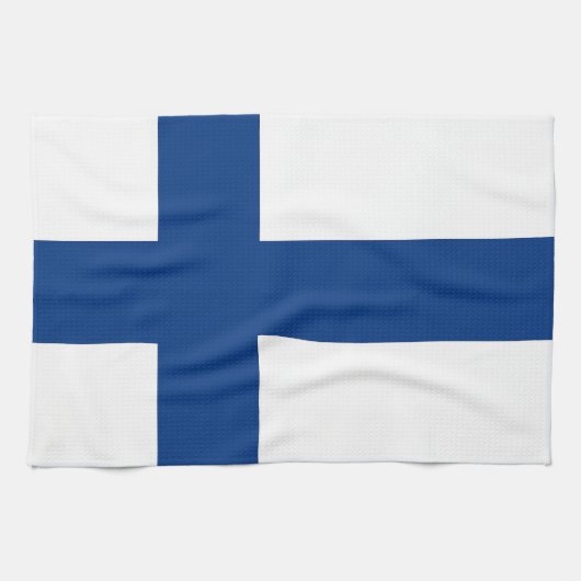 Keuken handdoek met vlag van Finland (Horizontaal)
