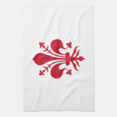 Keuken handdoek met Vlag van Florence, Italië (Verticaal)