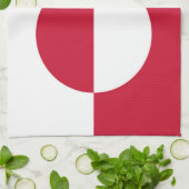 Keuken handdoek met vlag van Groenland (Gevouwen)