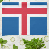 Keuken handdoek met Vlag van IJsland (Gevouwen)
