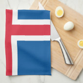 Keuken handdoek met Vlag van IJsland (Quarter Fold)