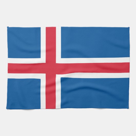 Keuken handdoek met Vlag van IJsland (Horizontaal)