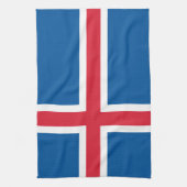 Keuken handdoek met Vlag van IJsland (Verticaal)
