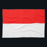 Keuken handdoek met vlag van Indonesië<br><div class="desc">Voeg een vleugje nationale trots toe aan uw keuken met deze prachtig ontworpen keukenhanddoek met de vlag van Indonesië. Met zijn iconische rode en witte horizontale strepen - die moed en zuiverheid symboliseren - brengt deze keukenhanddoek zowel functie als betekenis in uw dagelijkse routine. Of het nu wordt gebruikt voor...</div>