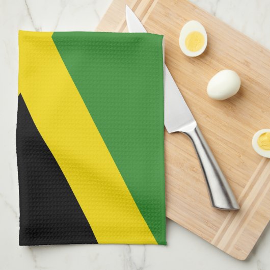 Keuken handdoek met vlag van Jamaica (Quarter Fold)