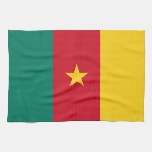 Keuken handdoek met vlag van Kameroen (Horizontaal)