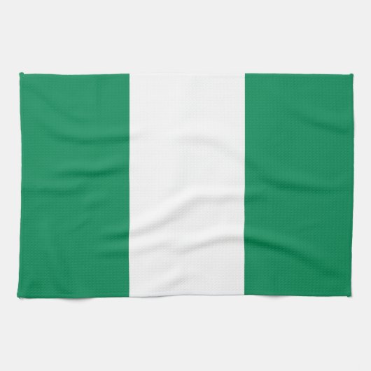 Keuken handdoek met vlag van Nigeria (Horizontaal)