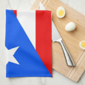 Keuken handdoek met Vlag van Puerto Rico, Verenigd (Quarter Fold)