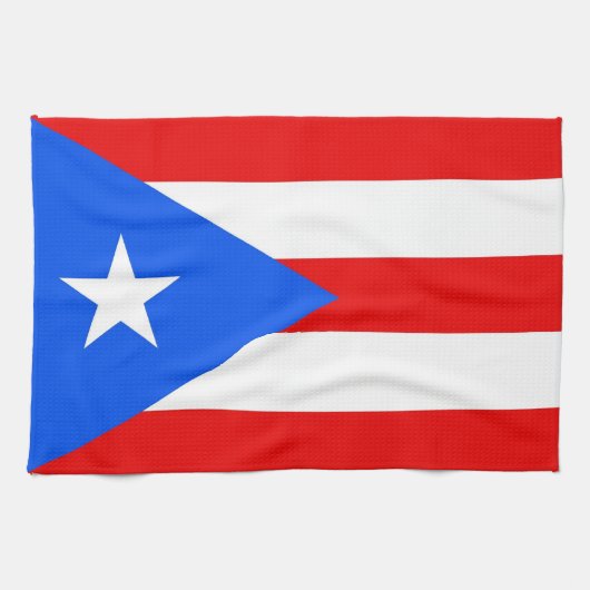 Keuken handdoek met Vlag van Puerto Rico, Verenigd (Horizontaal)
