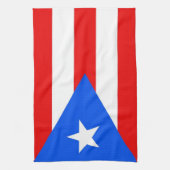 Keuken handdoek met Vlag van Puerto Rico, Verenigd (Verticaal)