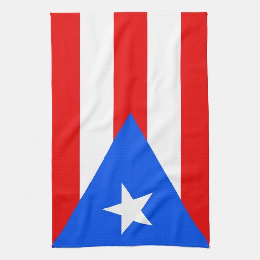 Keuken handdoek met Vlag van Puerto Rico, Verenigd (Verticaal)