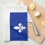 Keuken handdoek met Vlag van Quebec, Canada (Quarter Fold)