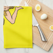 Keuken handdoek met Vlag van Sicilië, Italië (Quarter Fold)