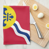 Keuken handdoek met Vlag van St. Louis (Quarter Fold)