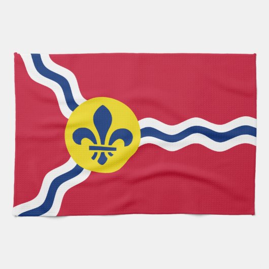 Keuken handdoek met Vlag van St. Louis (Horizontaal)