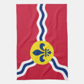 Keuken handdoek met Vlag van St. Louis (Verticaal)