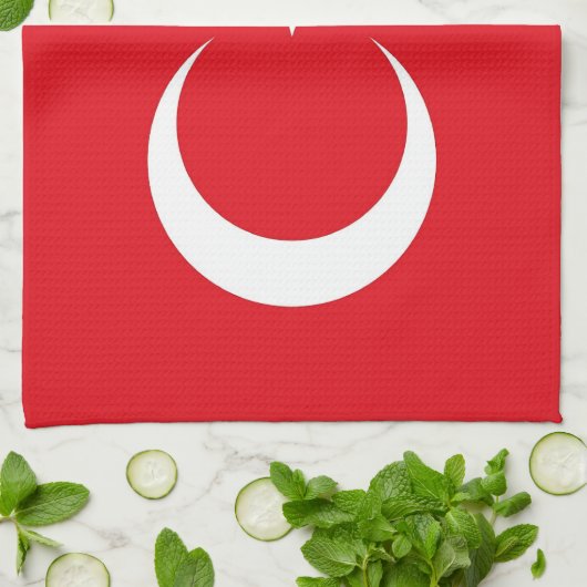 Keuken handdoek met Vlag van Turkije (Gevouwen)
