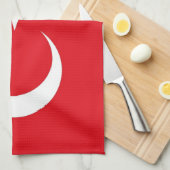 Keuken handdoek met Vlag van Turkije (Quarter Fold)