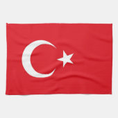 Keuken handdoek met Vlag van Turkije (Horizontaal)
