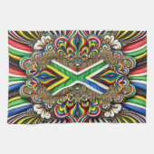 Keuken handdoek met Zuid-Afrikaanse kleuren Design (Horizontaal)