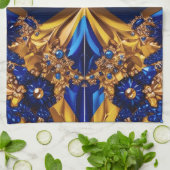 Keuken handdoek met Zweden Kleuren Design (Gevouwen)