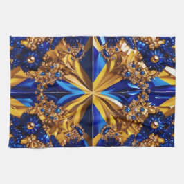 Keuken handdoek met Zweden Kleuren Design